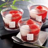 Jelly with Strawberry & Red Bean